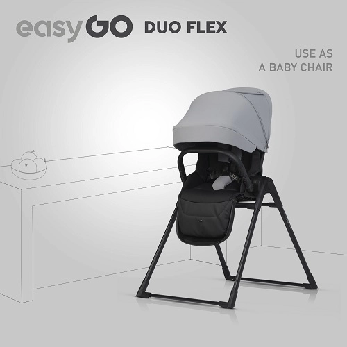 Wózek dziecięcy EasyGo Duoflex Cloudy Gray 1 siedzisko 1 gondola