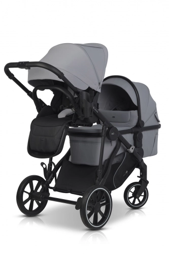Wózek dziecięcy EasyGo Duoflex Cloudy Gray 1 siedzisko 1 gondola