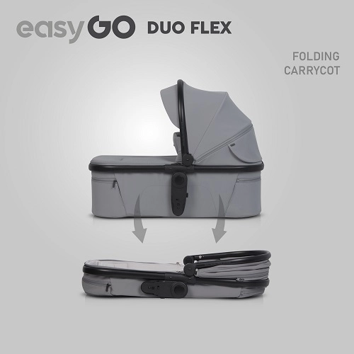Wózek dziecięcy EasyGo Duoflex Cloudy Gray 2 siedziska 1 gondola