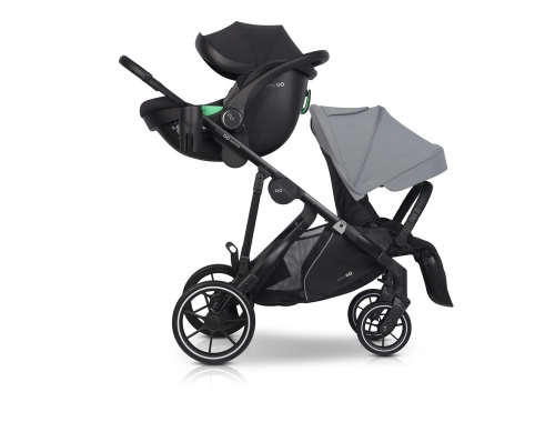 Wózek dziecięcy EasyGo Duoflex Cloudy Gray 2 siedziska 1 gondola
