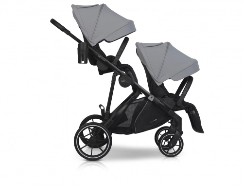 Wózek dziecięcy EasyGo Duoflex Cloudy Gray 2 siedziska 1 gondola
