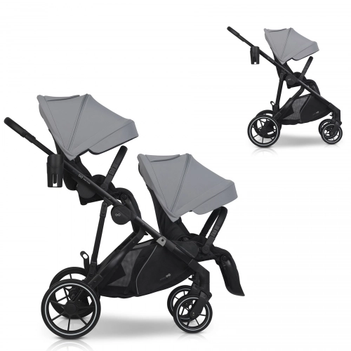 Wózek dziecięcy EasyGo Duoflex Cloudy Gray 2 siedziska