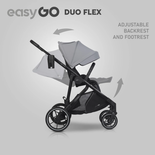 Wózek dziecięcy EasyGo Duoflex Cloudy Gray 2 siedziska