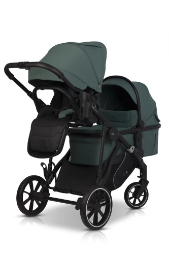 Wózek dziecięcy EasyGo Duoflex Sage Green 2 siedziska 2 gondole