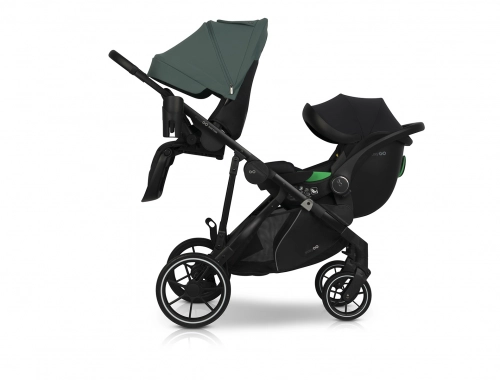 Wózek dziecięcy EasyGo Duoflex Sage Green 2 siedziska 2 gondole