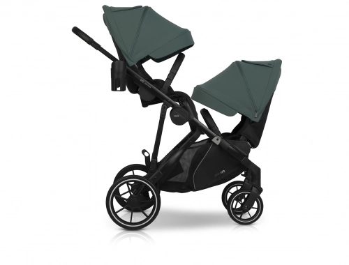 Wózek dziecięcy EasyGo Duoflex Sage Green 2 siedziska 2 gondole