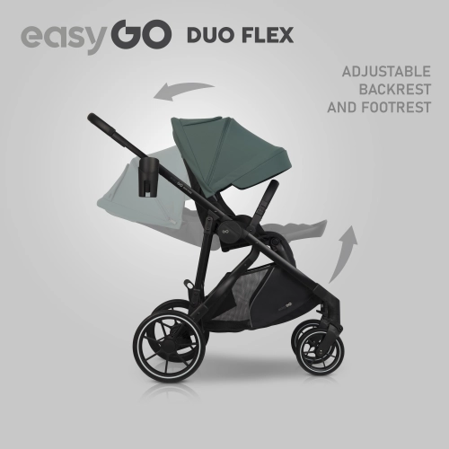 Wózek dziecięcy EasyGo Duoflex Sage Green 2 siedziska