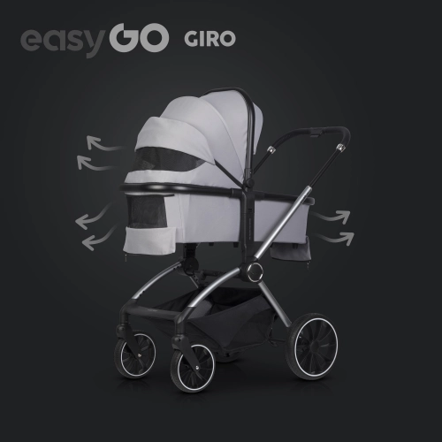 Wózek dziecięcy EasyGo Giro 2w1 Cloudy Gray