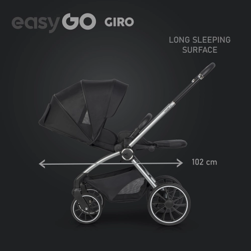 EasyGo Giro Ebony Black Bērnu rati 2in1