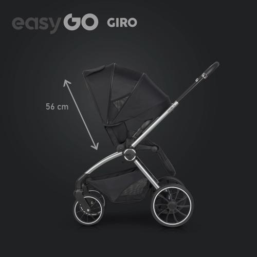 EasyGo Giro Ebony Black Bērnu rati 2in1