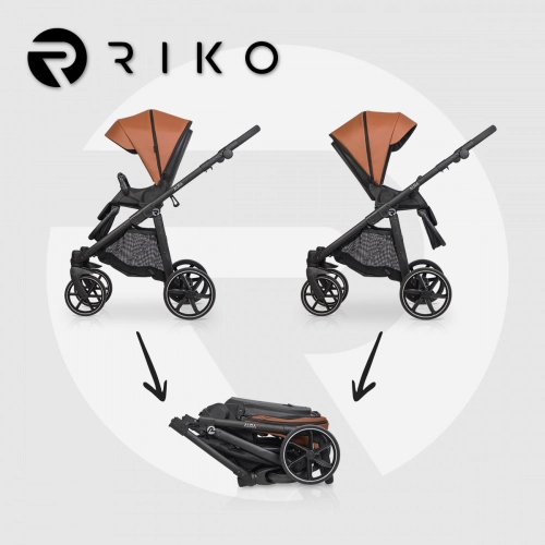 Riko Aura 03 Cognac Bērnu rati 2 in 1