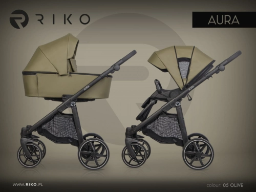 Riko Aura 05 Khaki Bērnu rati 2 in 1