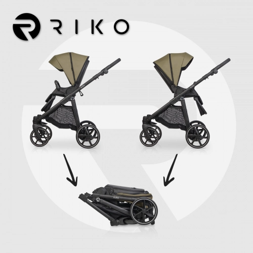 Riko Aura 05 Khaki Bērnu rati 2 in 1