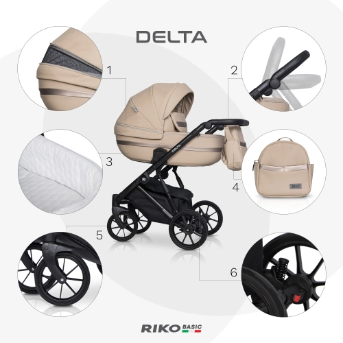 Wózek dziecięcy Riko Basic Delta Ecco 11 Camel