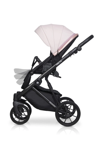 Riko Basic Delta Ecco 14 Rose Bērnu rati 2in1