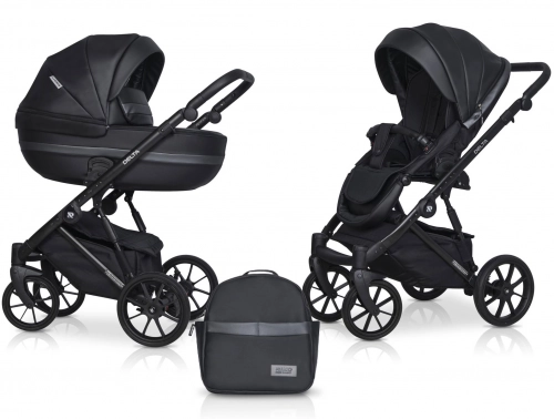 Riko Basic Delta Ecco 15 Black Bērnu rati 2in1