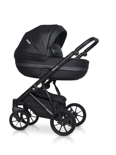 Riko Basic Delta Ecco 15 Black Bērnu rati 2in1