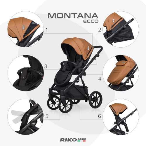 Riko Basic Montana Ecco 18 Camel Детская коляска 2 в 1