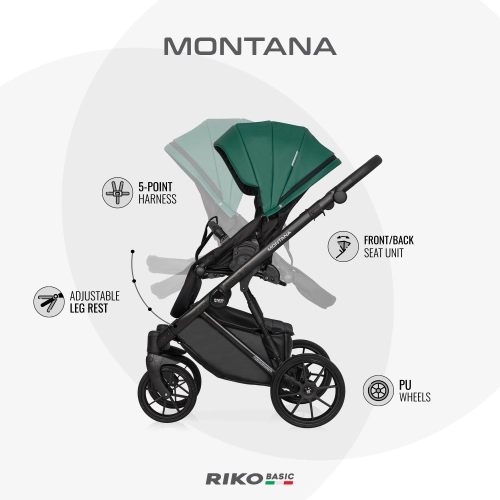 Riko Basic Montana Ecco 18 Camel Детская коляска 2 в 1