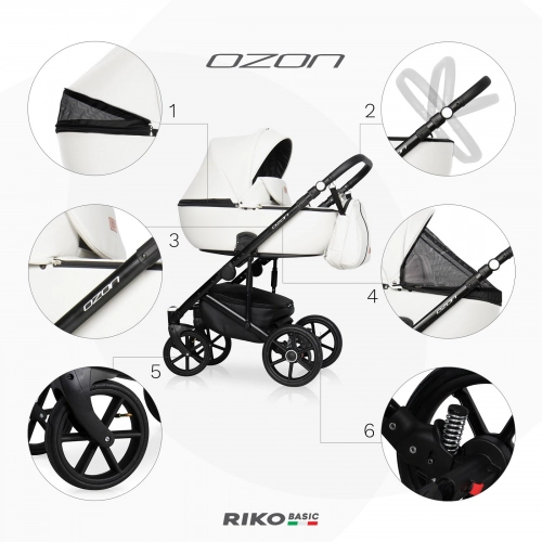 Riko Basic Ozon 07 Cream Детская коляска 2 в 1