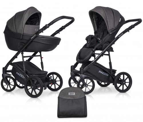 Riko Basic Pacco 04 Carbon Bērnu rati 2 in 1