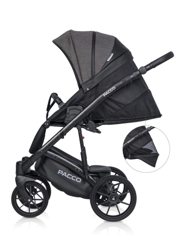 Riko Basic Pacco 04 Carbon Bērnu rati 2 in 1