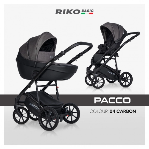 Riko Basic Pacco 04 Carbon Bērnu rati 2 in 1