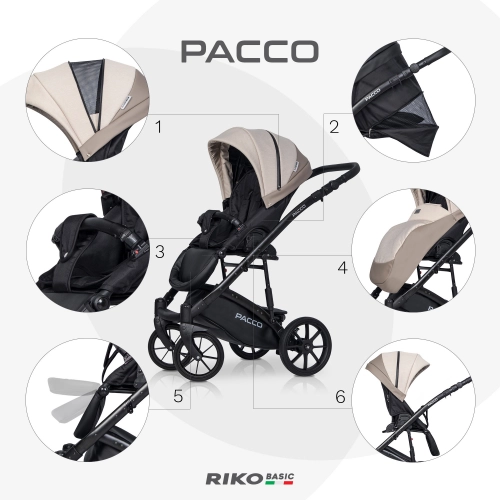 Riko Basic Pacco 06 Latte Детская коляска 2 в 1