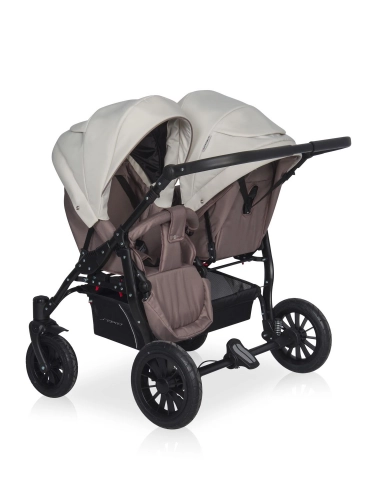 Riko Basic Saxo 03 Latte Коляска для двойняшек 2in1