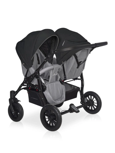 Riko Basic Saxo 05 Grey Fox Коляска для двойняшек 2in1