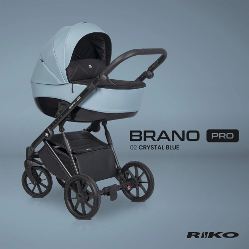 Riko Brano Pro Crystal Blue Bērnu rati 2 in 1