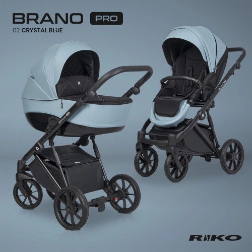 Riko Brano Pro Crystal Blue Bērnu rati 2 in 1
