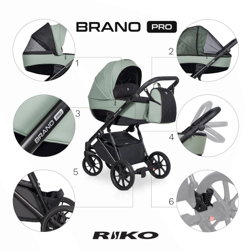Riko Brano Pro Lagoon Bērnu rati 2 in 1
