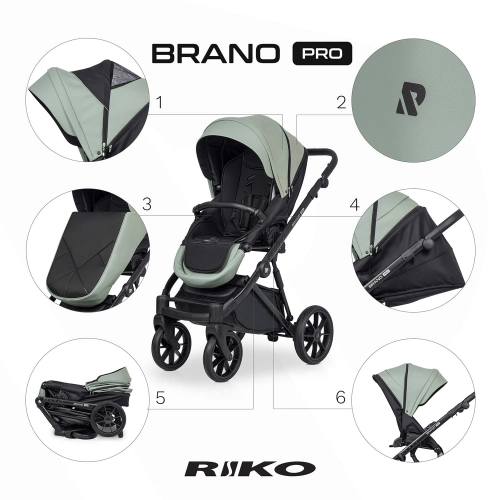 Riko Brano Pro Lagoon Bērnu rati 2 in 1