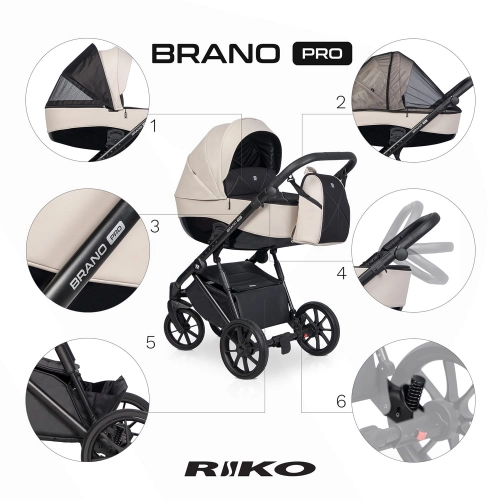 Riko Brano Pro Sand Bērnu rati 2 in 1