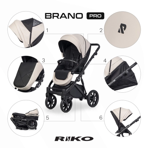 Riko Brano Pro Sand Bērnu rati 2 in 1