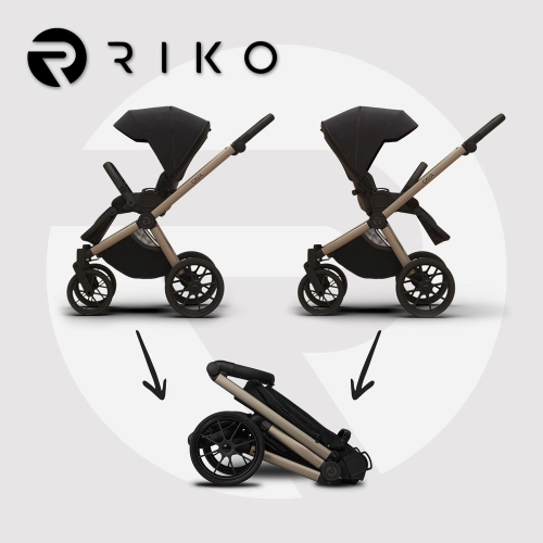 Riko Cava 02 Coal Bērnu rati 2 in 1