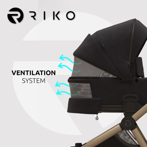 Riko Cava 02 Coal Bērnu rati 2 in 1
