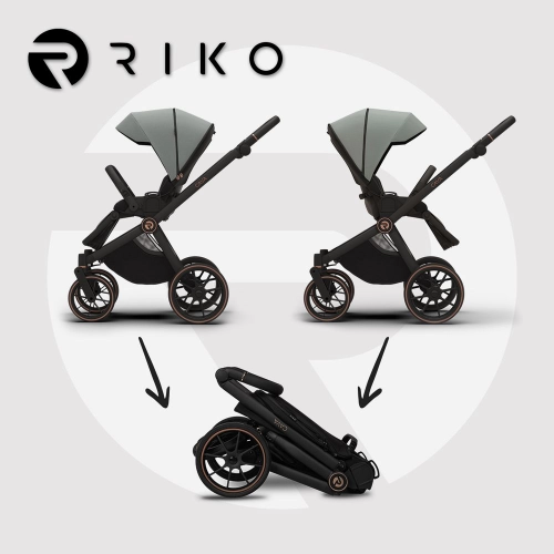 Riko Cava 12 Sage Детская коляска 2 в 1
