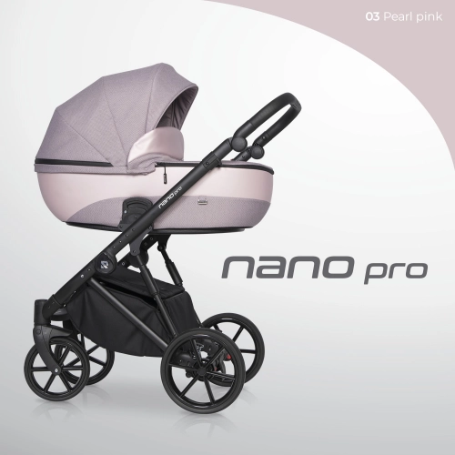 Riko Nano Pro Pearl Pink Bērnu rati 2 in 1