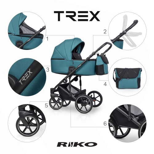 Riko Trex Lagoon Bērnu rati 2in1