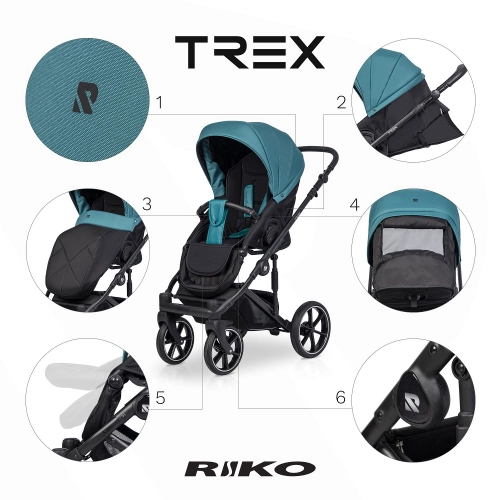 Riko Trex Lagoon Bērnu rati 2in1