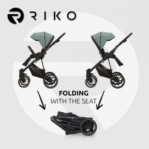 Riko Velar Up 02 Sage Bērnu rati 2in1
