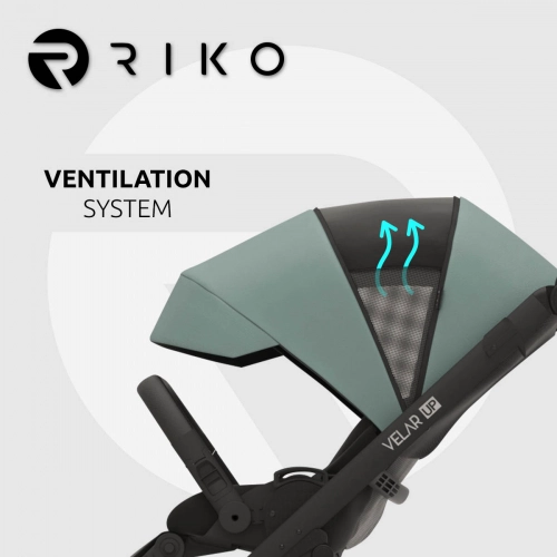 Riko Velar Up 02 Sage Bērnu rati 2in1