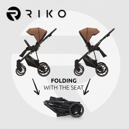 Riko Velar Up 04 Cognac Bērnu rati 2in1
