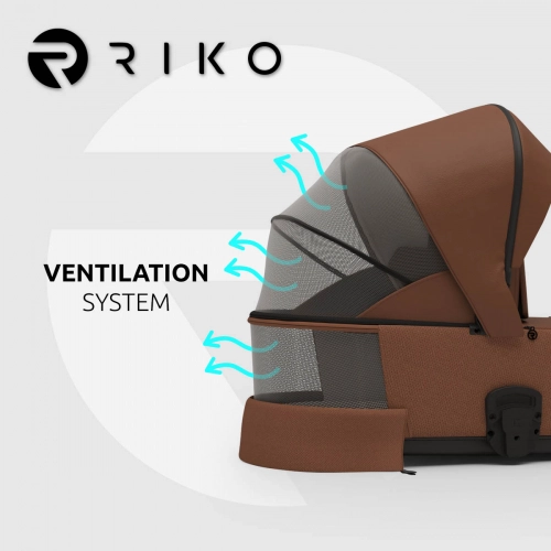 Riko Velar Up 04 Cognac Bērnu rati 2in1