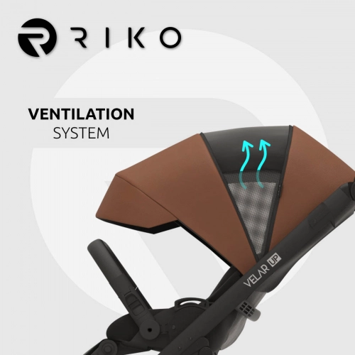 Riko Velar Up 04 Cognac Bērnu rati 2in1