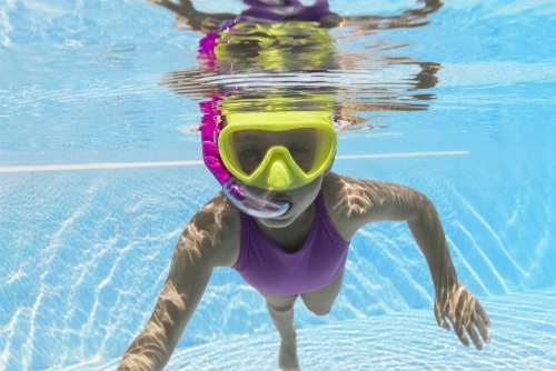 Yellow and Pink Diving Mask with Snorkel Bestway 24036