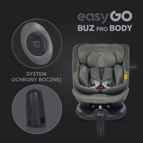 EasyGo Buz Pro 0-13 kg un EasyGo Buz Pro Body 0-36 kg Greener Bērnu autosēdeklis 2in1