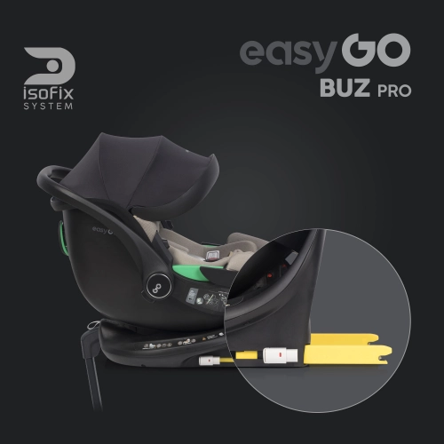 EasyGo Buz Pro 0-13 kg un EasyGo Buz Pro Body 0-36 kg Taupe Bērnu autosēdeklis 2in1